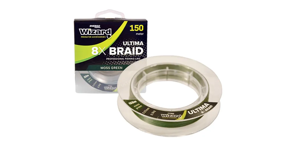 WIZARD ULTIMA 8X 0.08MM MOSS GREEN BRAID 150M 6,85KG Hoge Kwaliteit