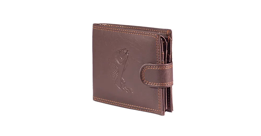 "Elegant Wallet" Horgász Pénztárca Ponty Barna - Gravírozott Lage Kosten