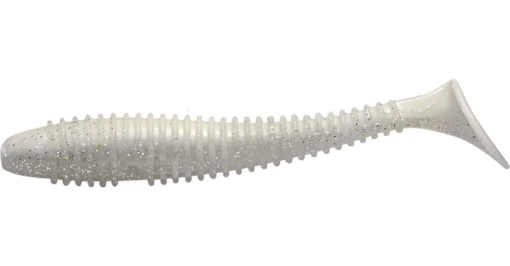 Aanbieding Rapture Ribbed Swing Shad 4cm white ghost 14db plasztik csali