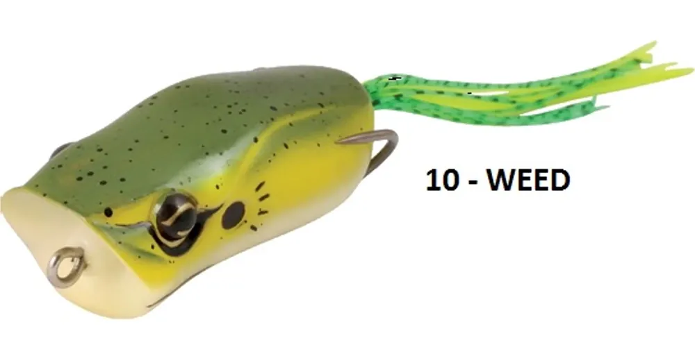 Snelle Levering Rapture Popper Frog 60mm 1/2Oz(15g) Weed, gumibéka