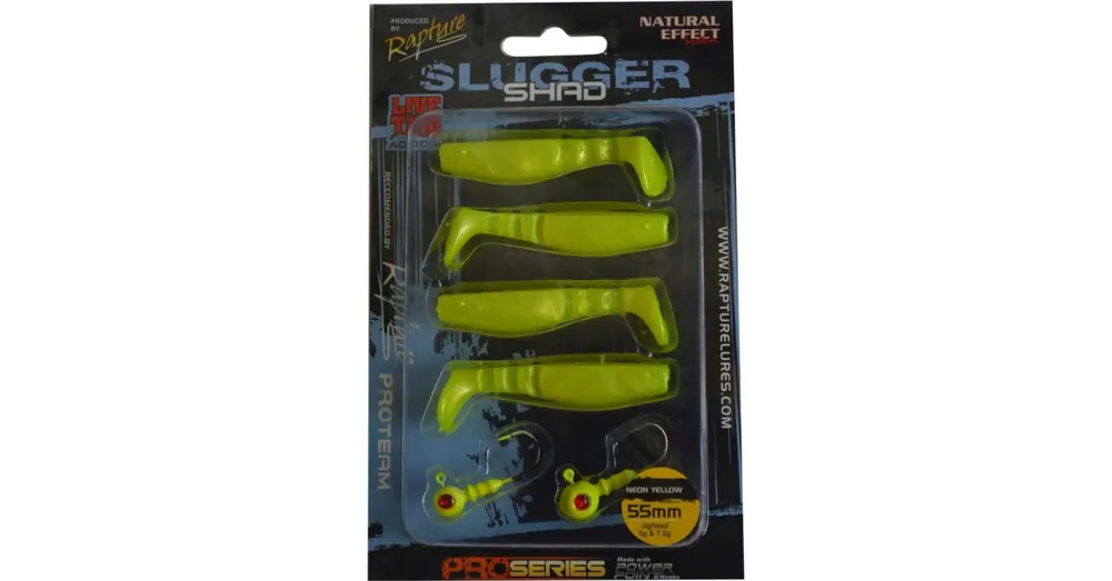 Exclusieve Aanbieding Rapture Slugger Shad Set 55 Neon Yellow 4+2 db/csg, műcsali szett
