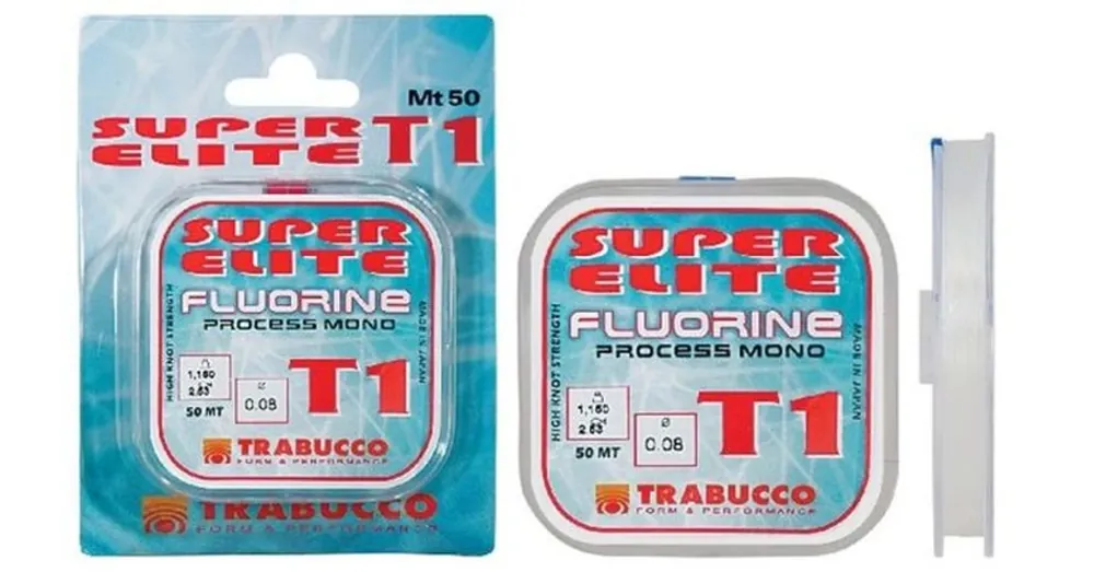 Snelle Levering Trabucco S.Elite Fluorine 50m 0,16mm monofil előkezsinór