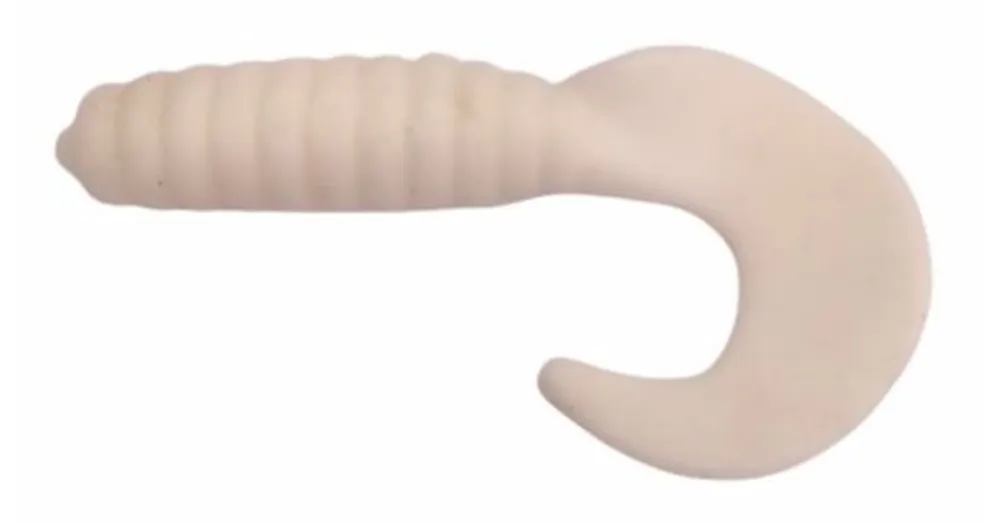 Hoge Kwaliteit Trabucco Yummy Bait Curly Tail white 8 db plasztik csali