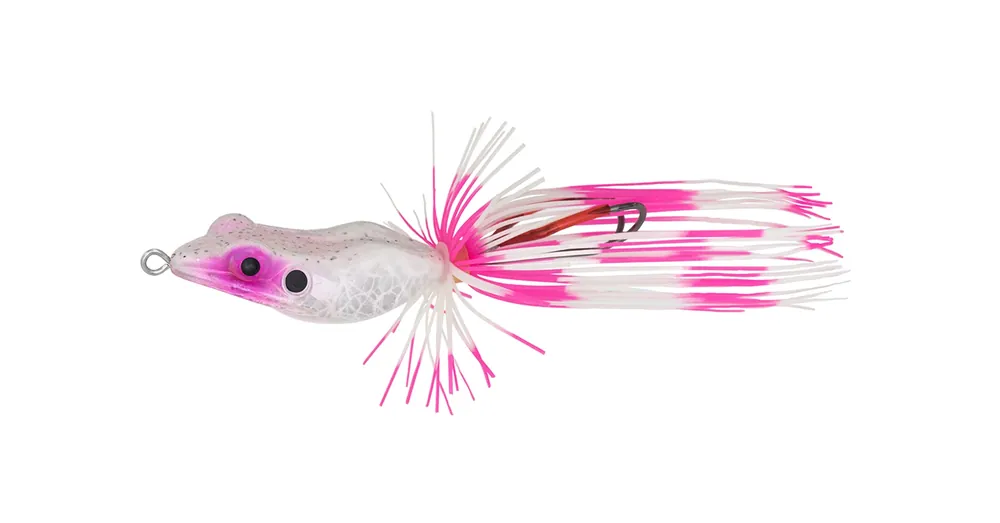 Hoge Kwaliteit Carp Zoom PZ Dancing Frog békautánzat, 5 cm, 13 g, fehér, rózsaszín