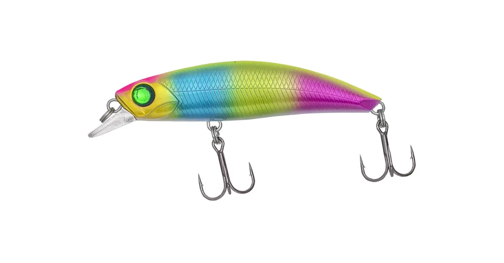 Carp Zoom PZ Curve Minnow wobbler, 6 cm, 7,1 g, kék, zöld, rózsaszín, süllyedő Gratis Retour