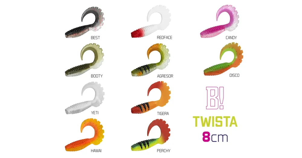 Snelle Levering Gumihal Delphin TWISTA UVs / 5db - 8cm/PERCHY