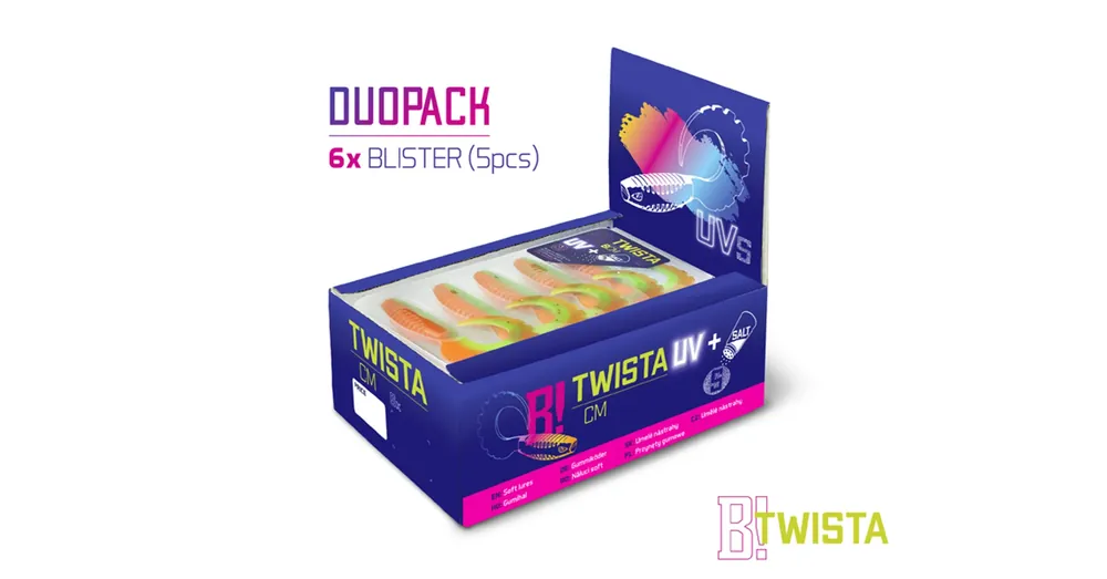 Superprijs DuoPACK BOX Delphin TWISTA UVs / 6x 5db - 8cm/CANDY
