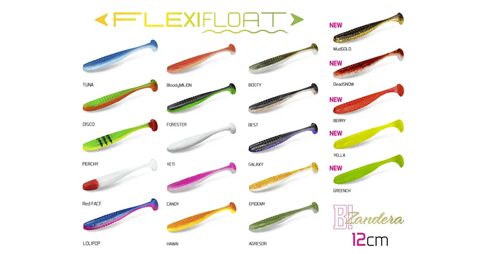 Aanbieding Gumihal Delphin ZANDERA FlexiFLOAT UVs / 5db - 12cm/YELLA
