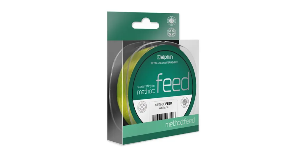 Aanbieding Delphin METHOD FEED sárga - 0,14mm 1,8kg 150m