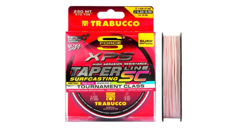 Actieprijs Trabucco Taper Line SC Surfcasting 250m 0,57-0,23mm elvékonyodó monofil zsinór
