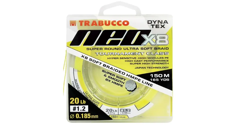 Premium Trabucco Dyna-Tex Neo X8 300 m 0,375 mm sárga fonott zsinór