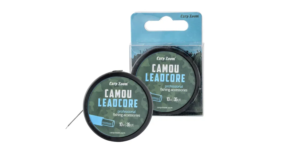 Betaalbaar Carp Zoom CZ Camou ólombetétes előkezsinór, 7 m, 45 lb, terepmintás