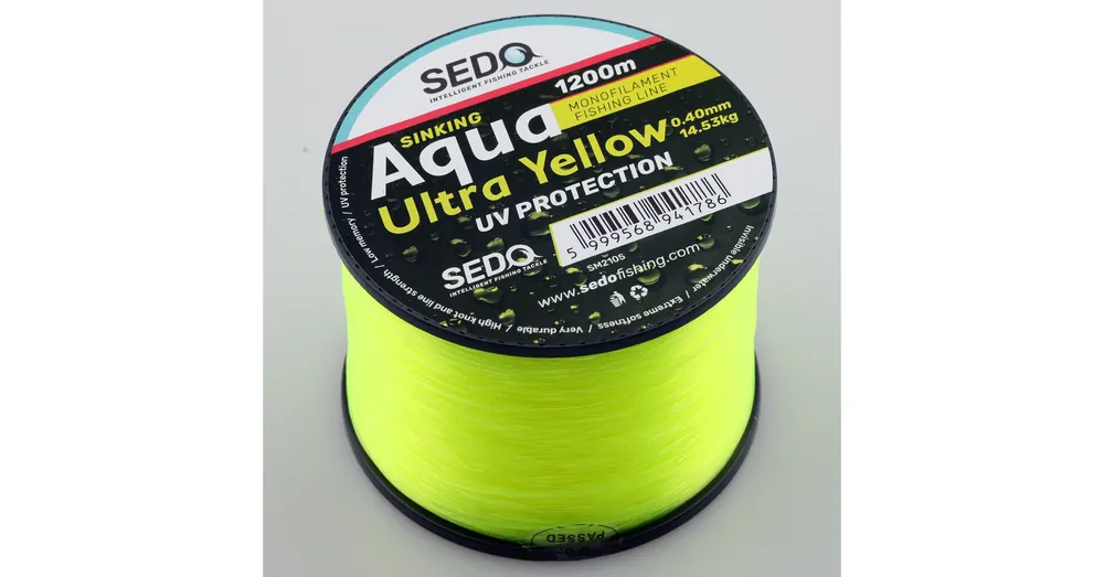 Weekendaanbieding SEDO Aqua Ultra Yellow 1200 Méter Monofil Horgász zsinór - 0.28mm 7.62kg