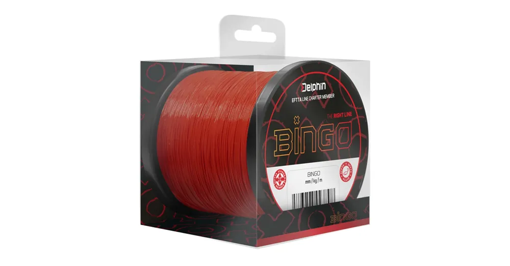 Actieprijs Monofil Delphin BINGO Matt / sötét vörös - 0,28mm 6,5kg 300m
