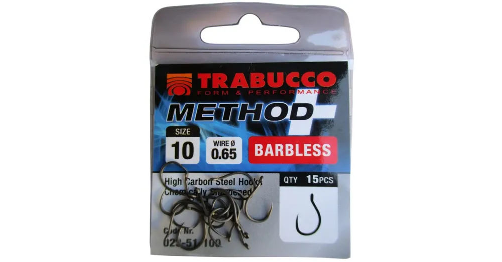 Trabucco Method Plus Feeder szakáll nélküli horog 14, 15 db/csg Flitsaanbieding