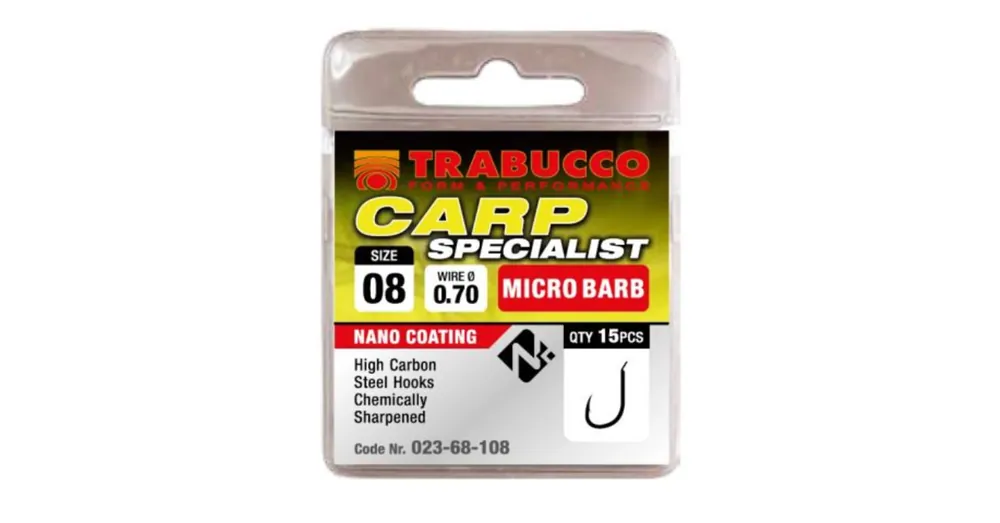 Flitsaanbieding Trabucco Carp Specialist mikro szakállas horog, méret 14