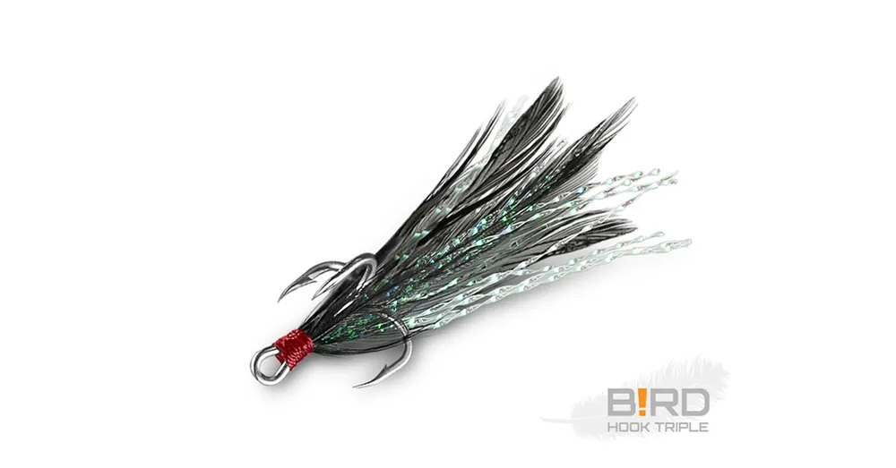 Delphin B!RD Hook TRIPLE / 3db - fekete tollak 4 Nu Kopen