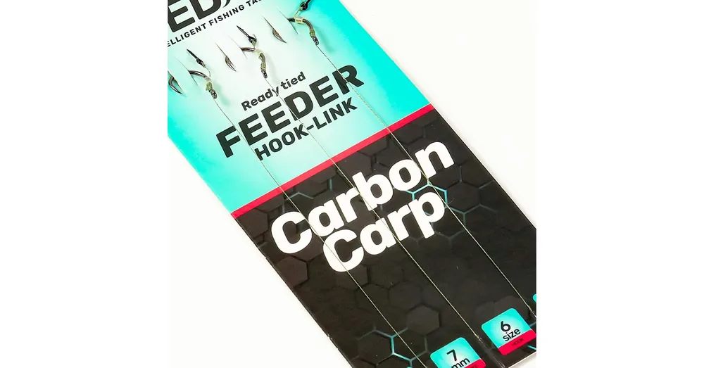 Koop Online SEDO Carbon Carp Feeder előkötött Feeder előke - 6-os 0.10mm fonott damil - 7mm tüske