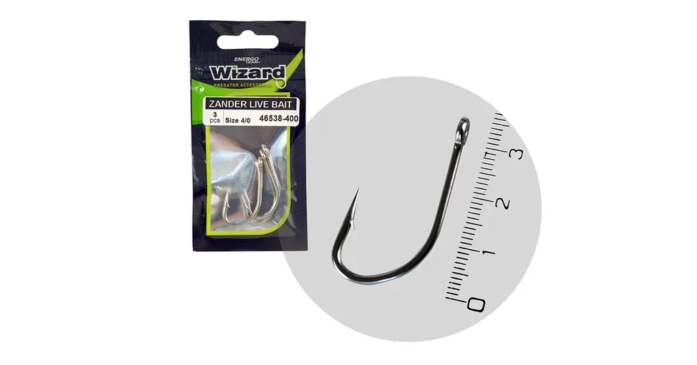 Beperkt Aanbod WIZARD ZANDER LIVE BAIT PRO 4/0 3DB/CSOMAG