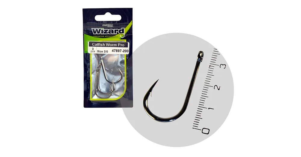 Dagaanbieding WIZARD CATFISH WORM PRO 2/0 3DB/CSOMAG