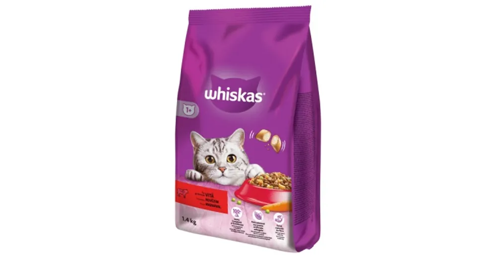 Whiskas szárazeledel marhával 1.4 kg Finale Uitverkoop
