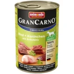 Aanbieding Animonda GranCarno Adult konzerv, marha, nyúl és zöldfűszerek 800 g