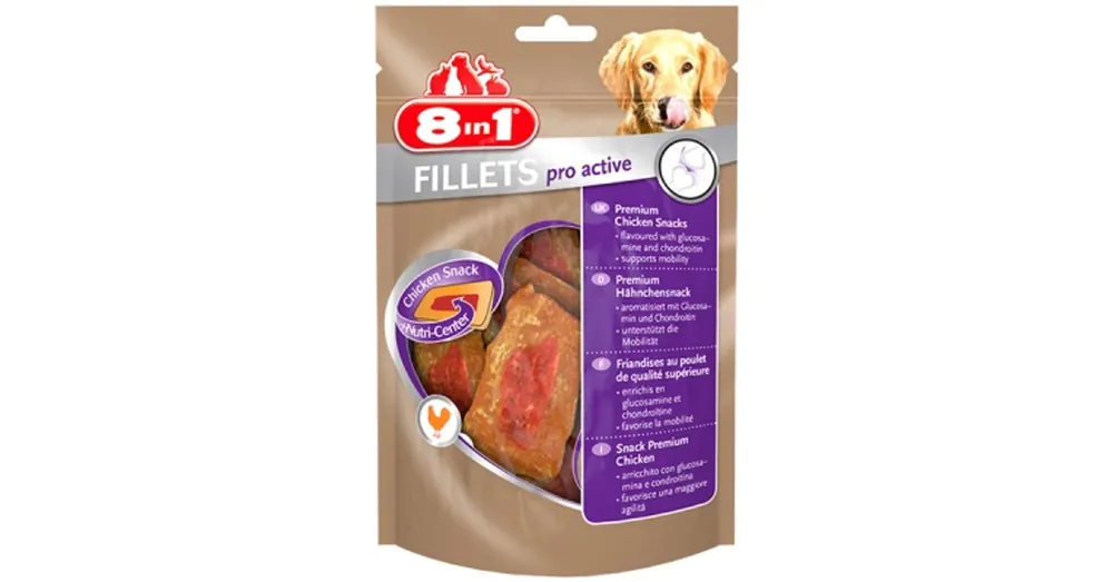 8 in 1 Fillets Pro Active - jutalomfalat 80 g Voordeelprijs