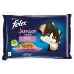 Felix Fantastic Junior Vegyes Válogatás csirkével, lazaccal 4 x 85 g Premium