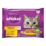 Merkproduct WHISKAS alutasakos 4-pack baromfi válogatás 4*85g eledel macskák részére 150 ml