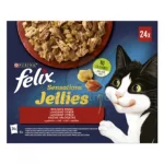 Felix Sensations Jellies Házias válogatás aszpikban nedves macskaeledel 24 x 85 g Bestseller