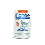 Monge Cat Monoprotein Paté Adult - kacsa 85 g Beperkte Voorraad