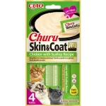 Actieprijs Inaba Cat Churu Skin&Coat - csirke-fésűkagyló 4 x 14 g
