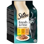 Sheba Fresh & Fine - csirke, pulyka és kacsa szószban 6 x 50 g Tijdelijk Beschikbaar