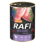 Rafi konzerv kutyáknak nyúlhússal és áfonyával 400 g Exclusieve Aanbieding