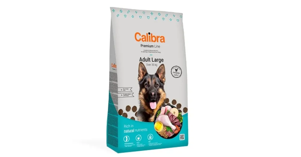 Aanbieding Calibra Premium Line Adult Large Chicken száraz kutyatáp 12 kg