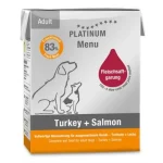 Platinum Menu Turkey+Salmon - nedvestáp felnőtt kutyák számára 375 g Shop Nu