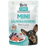 Snelle Levering Brit Care Mini alutasakos nedvestáp lazac/hering szószban ivartalanított 85g