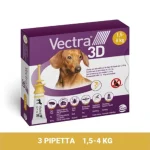Fabrieksprijs Vectra 3D rácsepegtető oldat 1,5 - 4 kg-os kutyáknak XS 3 db