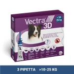 Hoge Kwaliteit Vectra 3D rácsepegtető oldat >10 - 25 kg-os kutyáknak M 3 db