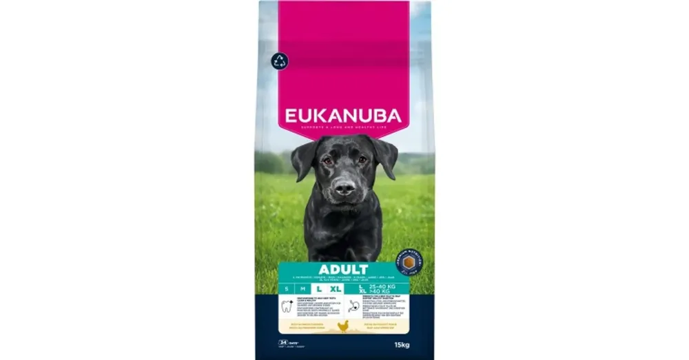 Aanbieding Eukanuba Life Care Adult L/XL Chicken - szárazeledel nagytestű felnőtt kutyák számára csirkével 15 kg