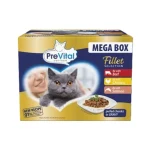 Betrouwbaar PreVital Fillet Selection - alutasakos válogatás marha, csirke lazac felnőtt macskák számára 24 x 85 g