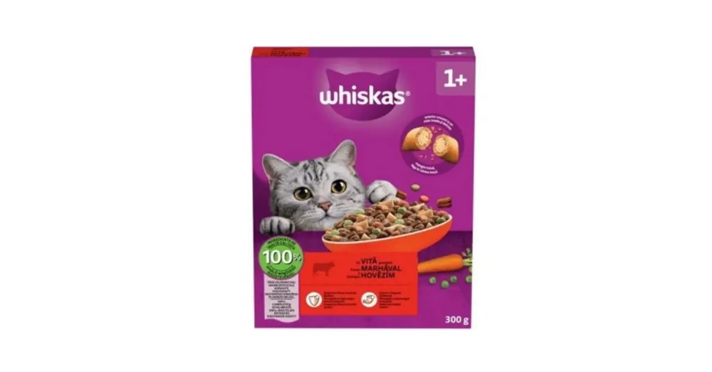 Whiskas szárazeledel marhával 300 g Betaalbaar