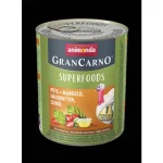 Animonda GranCarno Adult (superfood) konzerv - Felnőtt kutyák részére, pulyka, mángold, csipkebogyó, lenmagolaj (800g) Laatste Kans