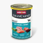 Animonda GranCarno salmon+spinach Adult (lazac+spenót) eledel - Felnőtt kutyák részére (400g) Premium