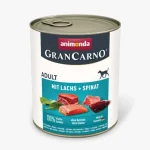 Animonda GranCarno salmon + spinach Adult (lazac, spenót) konzerv - Felnőtt kutyák részére (800g) Beste Prijs