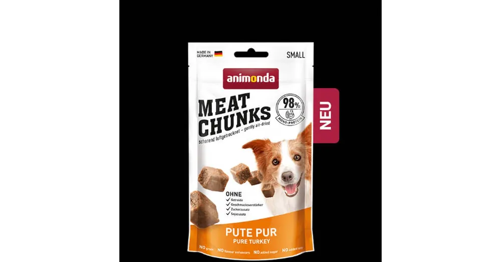 Op = Op Animonda Meat Chunks Pute pur - jutalomfalat (pulyka) kutyák részére (60g)