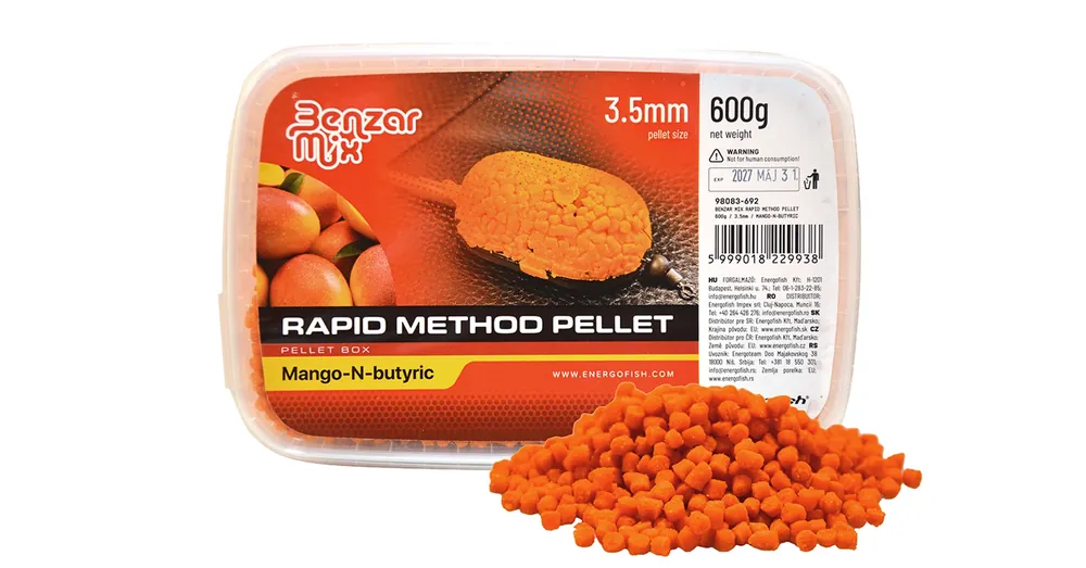 Uitverkoop BENZAR RAPID METHOD PELLET MANGÓ&VAJSAV 3,5MM 600GR