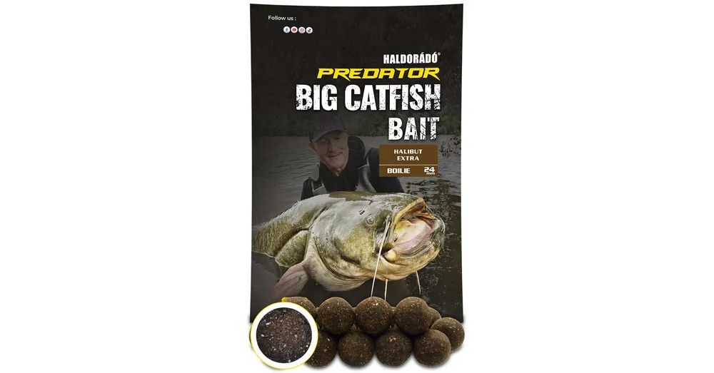 Beperkt Aanbod Haldorádó Catfish Bait Boilie 24+ - Halibut Extra