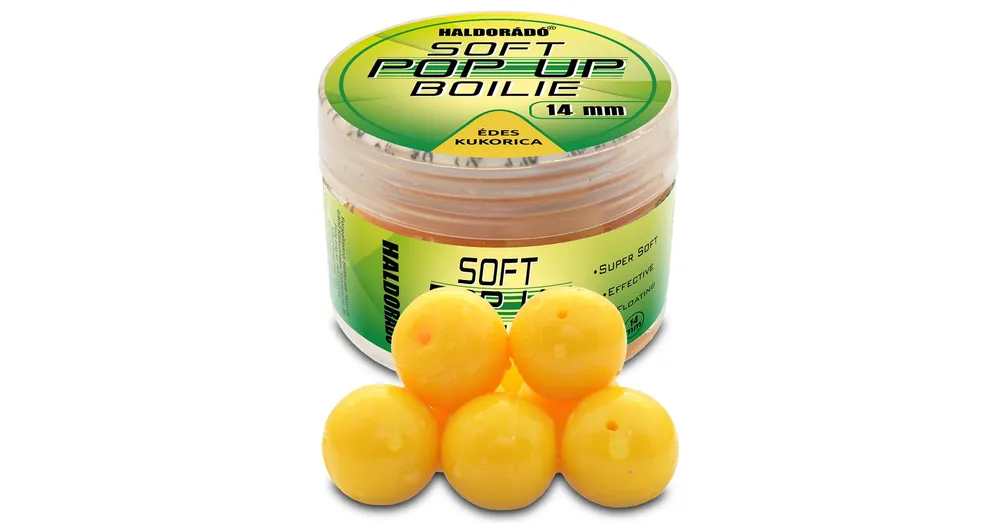Haldorádó Super Soft Pop Up Boilie 14 mm - Édes Kukorica Superprijs