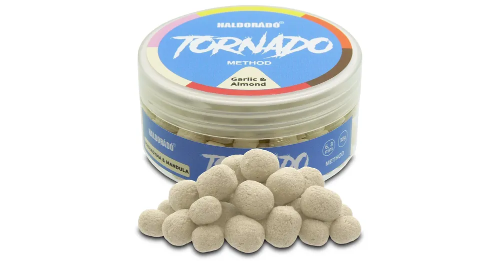 Haldorádó TORNADO Method 6, 8 mm - Fokhagyma & Mandula Aanbieding